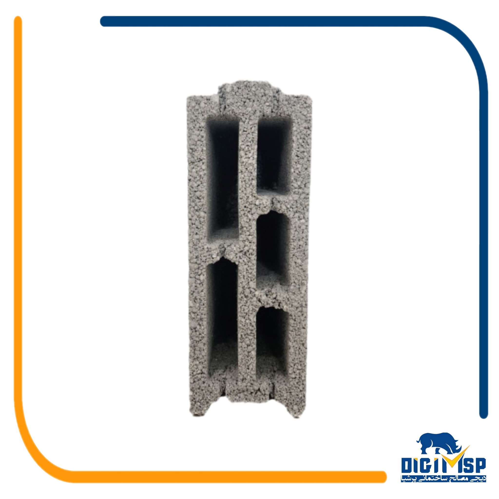 بلوک سبک سیمانی سه جداره کلافی سایز 40*20*15